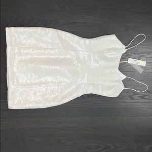 White sequin mini dress - MESHKI